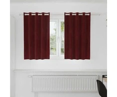 Užtemdymo užuolaidos 2 pcs Vyno raudona 140 x 140 cm Aksomas