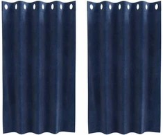 Užtemdymo užuolaidos 2 pcs Tamsiai mėlyna 140 x 140 cm Aksomas
