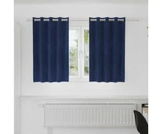 Užtemdymo užuolaidos 2 pcs Tamsiai mėlyna 140 x 140 cm Aksomas