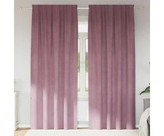 Užtemdymo užuolaidos 2 pcs Tamsiai rožinė 140 x 245 cm Aksomas