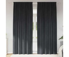 Užtemdymo užuolaidos 2 pcs Tamsiai pilka 140 x 225 cm Aksomas