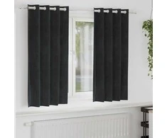 Užtemdymo užuolaidos 2 pcs Juoda 140 x 175 cm Aksomas