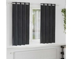 Užtemdymo užuolaidos 2 pcs Tamsiai pilka 140 x 175 cm Aksomas