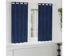 Užtemdymo užuolaidos 2 pcs Tamsiai mėlyna 140 x 175 cm Aksomas
