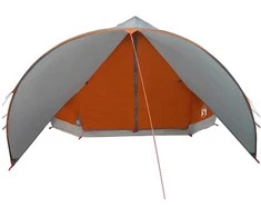 Teepee palapinė 9 žmonėms Pilka ir oranžinė 502 x 502 x 297 cm