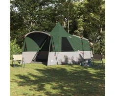 Teepee Palapinė 8 Asmenims su stogu Žalia 720 x 465 x 295 cm