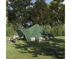 Teepee palapinė 3 asmenims Žalia ir Pilka 312 x 312 x 197 cm