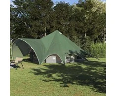 Teepee palapinė 9 žmonėms Žalia ir Pilka 502 x 502 x 297 cm