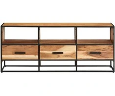 TV staliukas Televizoriaus spintelė, 110x30x45cm, akacijos medienos masyvas