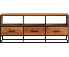 TV staliukas Televizoriaus spintelė, 110x30x45cm, akacijos medienos masyvas
