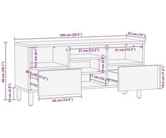 Televizoriaus spintelė Akacijos ruda apdaila 100 x 33 x 46 cm