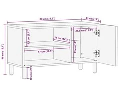 Televizoriaus spintelė Akacijos ruda apdaila 80 x 33 x 46 cm