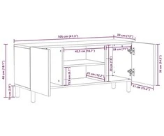 Televizoriaus spintelė Akacijos ruda apdaila 105 x 33 x 46 cm