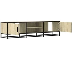 TV staliukas Televizoriaus spintelė, ąžuolo, 160x35x41cm, mediena ir metalas