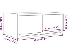 TV staliukas Televizoriaus spintelė, ąžuolo, 60x31x25,5 cm, apdirbta mediena