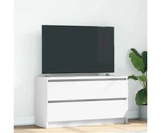 TV staliukas Televizoriaus spintelė, balta, 100x35x54 cm, apdirbta mediena