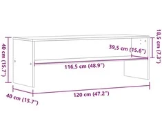 TV staliukas Televizoriaus spintelė, dūminio ąžuolo, 120x40x40cm, mediena