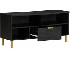 televizoriaus spintelė Juoda 100x33x46 cm Engineered Wood