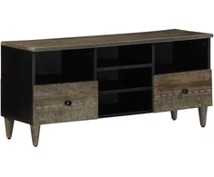 TV staliukas Televizoriaus spintelė, juoda, 100x33x46cm, mango masyvas