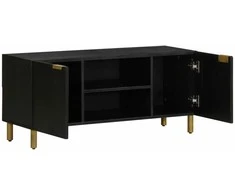 televizoriaus spintelė juoda 105x33x46 cm Engineered Wood