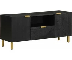 televizoriaus spintelė juoda 105x33x46 cm Engineered Wood