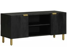 televizoriaus spintelė juoda 105x33x46 cm Engineered Wood
