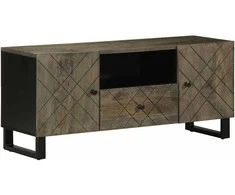 Televizoriaus spintelė, juoda, 105x33x46cm, mango masyvas
