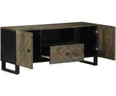 Televizoriaus spintelė, juoda, 105x33x46cm, mango masyvas
