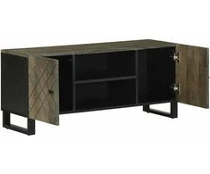 Televizoriaus spintelė, juoda, 105x33x46cm, mango masyvas