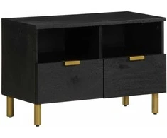 televizoriaus spintelė Juoda 70x33x46 cm Engineered Wood