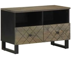 Televizoriaus spintelė, juoda, 70x33x46cm, mango masyvas