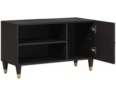 Televizoriaus spintelė Juoda 80 x 33 x 46 cm Kietas mango medis