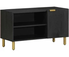 televizoriaus spintelė Juoda 80x33x46 cm Engineered Wood