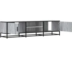 TV staliukas Televizoriaus spintelė, pilka, 160x35x41cm, mediena ir metalas