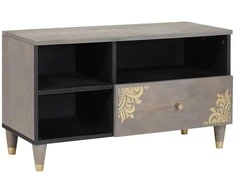 Televizoriaus spintelė Pilka 80 x 33 x 46 cm Kietas mango medis