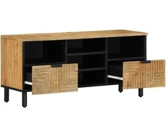 televizoriaus spintelė Ruda 100x33x46 cm Medžio masyvo Mango