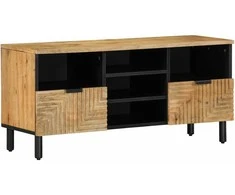 televizoriaus spintelė Ruda 100x33x46 cm Medžio masyvo Mango