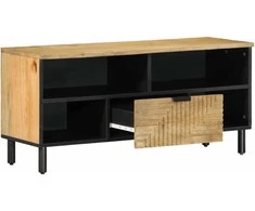 televizoriaus spintelė Ruda 100x33x46 cm Medžio masyvo Mango