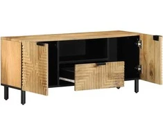 televizoriaus spintelė Ruda 105x33x46 cm Medžio masyvo Mango