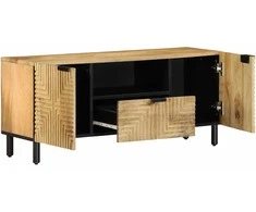 televizoriaus spintelė Ruda 105x33x46 cm Medžio masyvo Mango