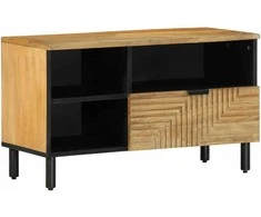 televizoriaus spintelė Ruda 80x33x46 cm Medžio masyvo Mango