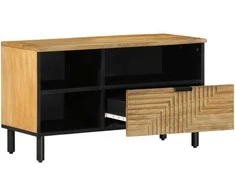 televizoriaus spintelė Ruda 80x33x46 cm Medžio masyvo Mango