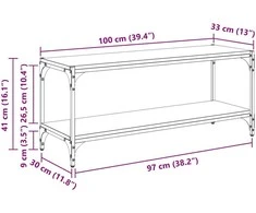 Televizoriaus spintelė Senovinis medis 100x33x41cm