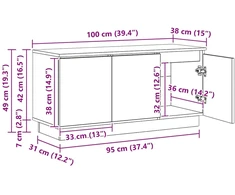 TV staliukas Televizoriaus spintelė 100 x 38 x 49 cm Sonoma ąžuolas