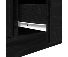 TV staliukas Televizoriaus spintelė su LED apšvietimu, juoda, 100x41x50 cm