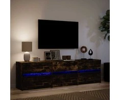 TV staliukas Televizoriaus spintelė su LED, ąžuolo, 180x34x50cm, mediena