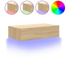 TV staliukas Televizoriaus spintelė su LED lemputėmis, ąžuolo, 60x35x15,5cm