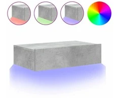 TV staliukas Televizoriaus spintelė su LED lemputėmis, betono, 60x35x15,5cm