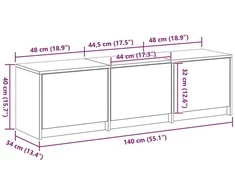 TV staliukas Televizoriaus spintelė 140 x 34 x 40 cm Senas medis