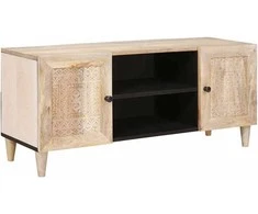TV vienetai su lentyna Balta 105 x 33 x 46 cm Apdirbta mediena